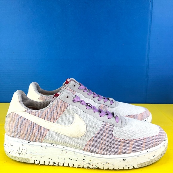 Nike Other - Nike Air Force 1 Low Crater Flyknit Recycle Grey Pink White Men’s 13 DC4831-002